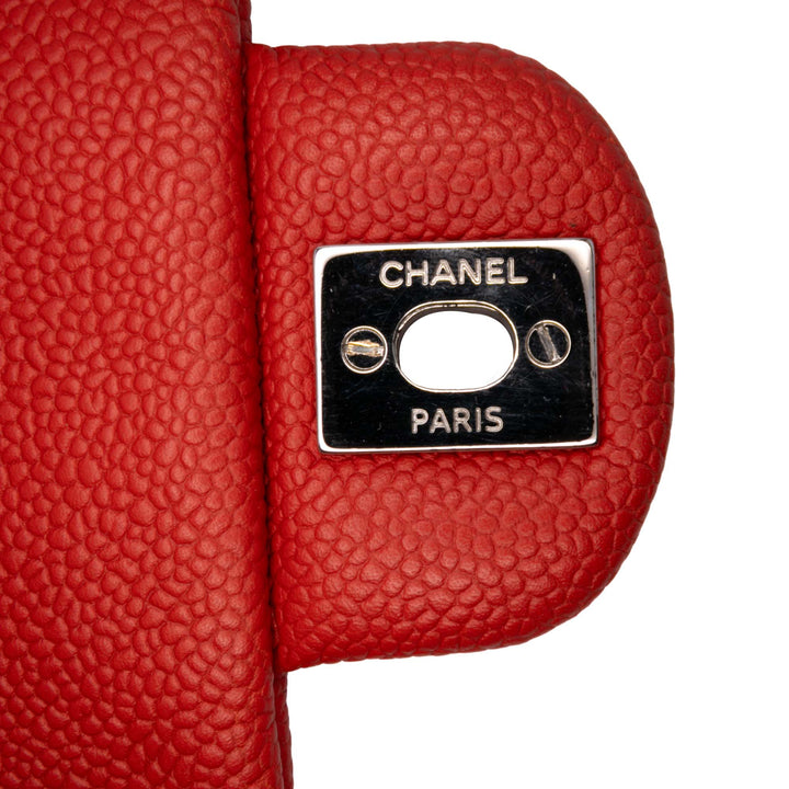 Medium Quilted Caviar Easy Flap Orange - Gaby Paris