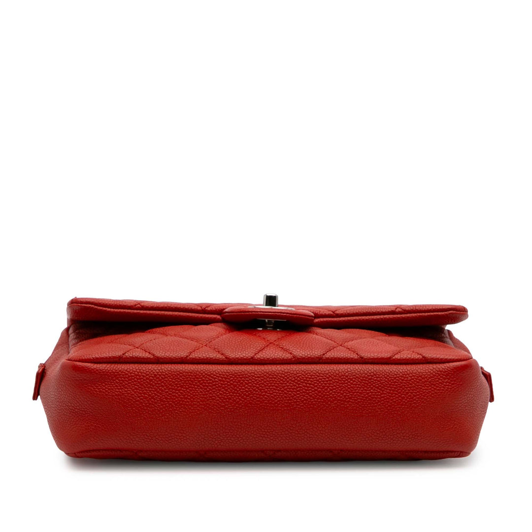 Medium Quilted Caviar Easy Flap Orange - Gaby Paris