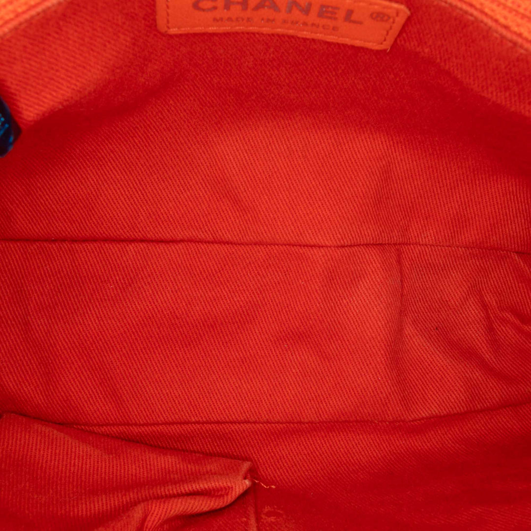 Medium Quilted Caviar Easy Flap Orange - Gaby Paris