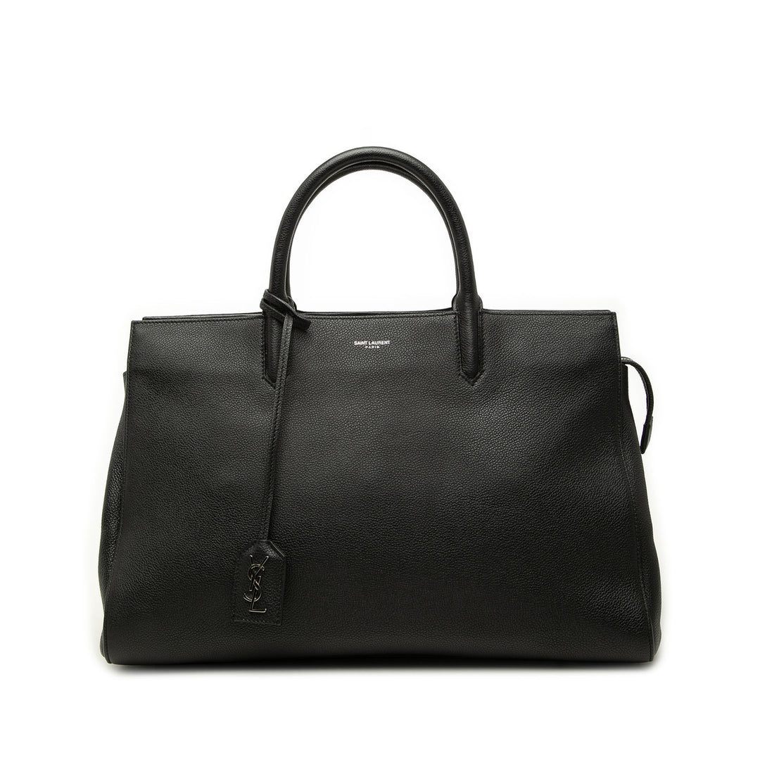 Saint Laurent Medium Cuir de veau grainé Cabas Rive Gauche Sac
