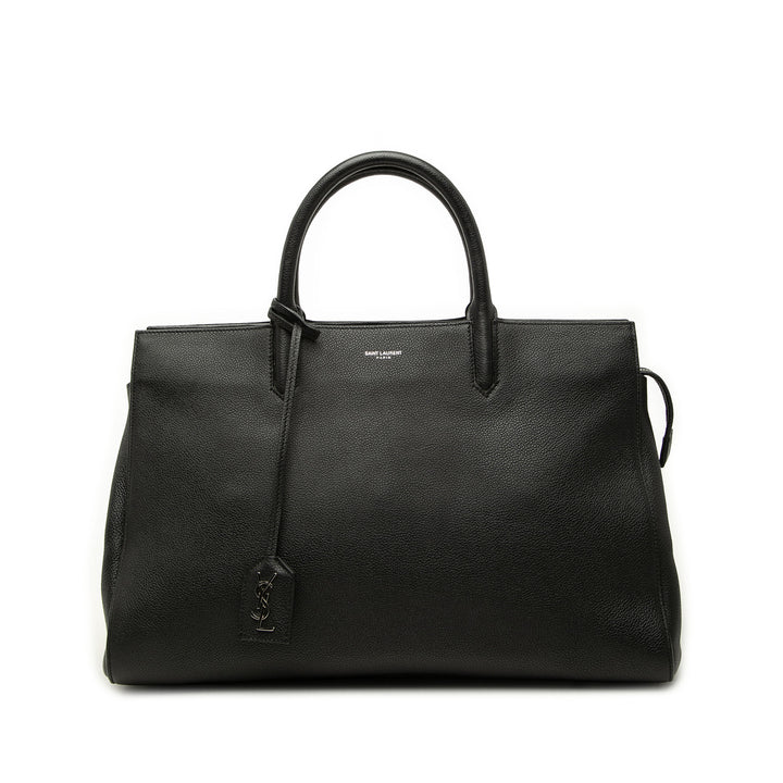 Saint Laurent Medium Cuir de veau grainé Cabas Rive Gauche Sac