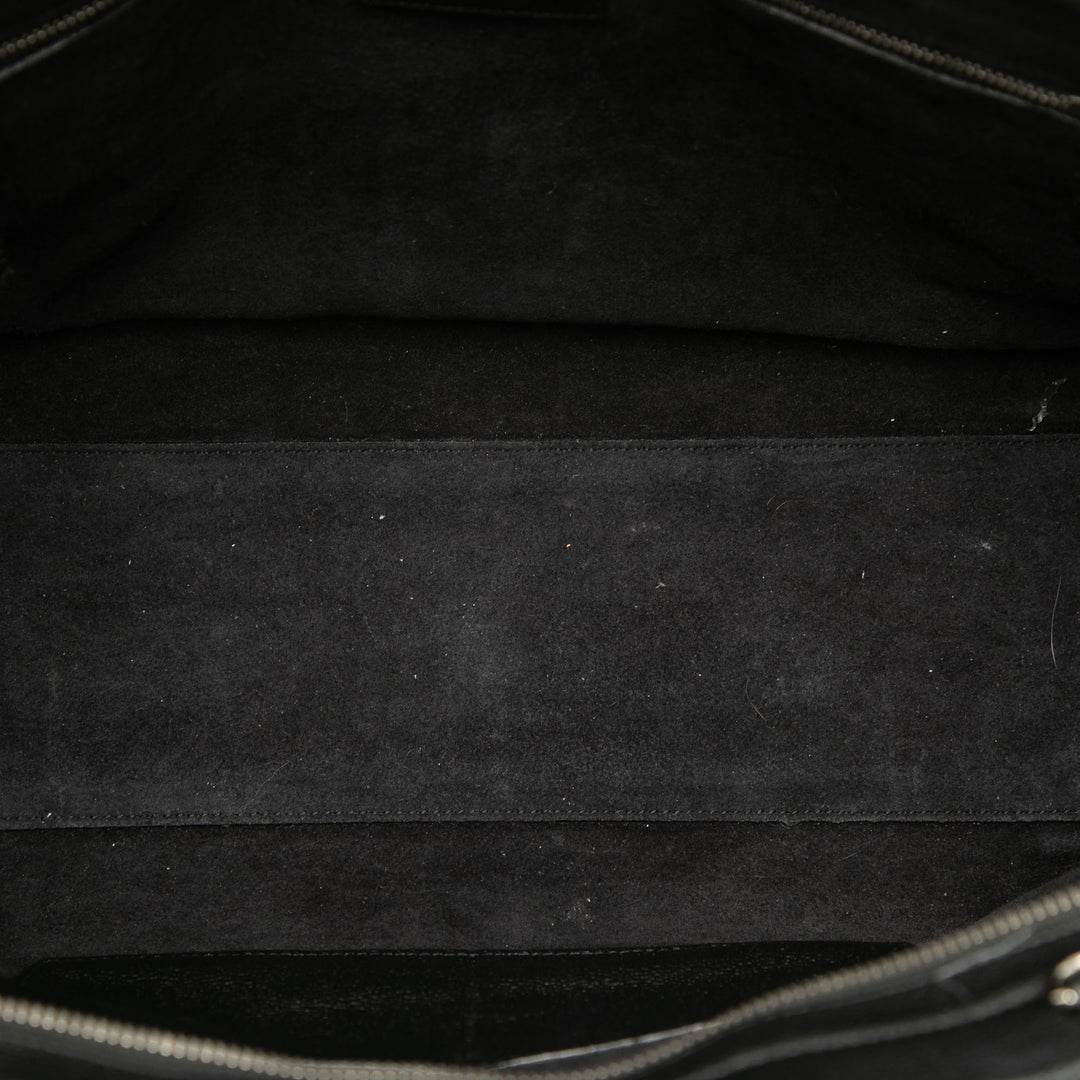 Saint Laurent Medium Cuir de veau grainé Cabas Rive Gauche Sac