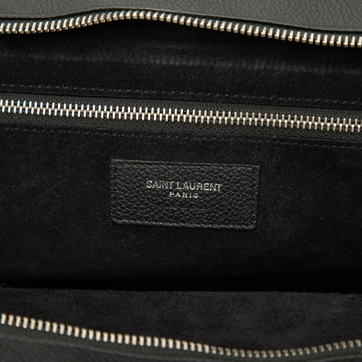 Saint Laurent Medium Cuir de veau grainé Cabas Rive Gauche Sac