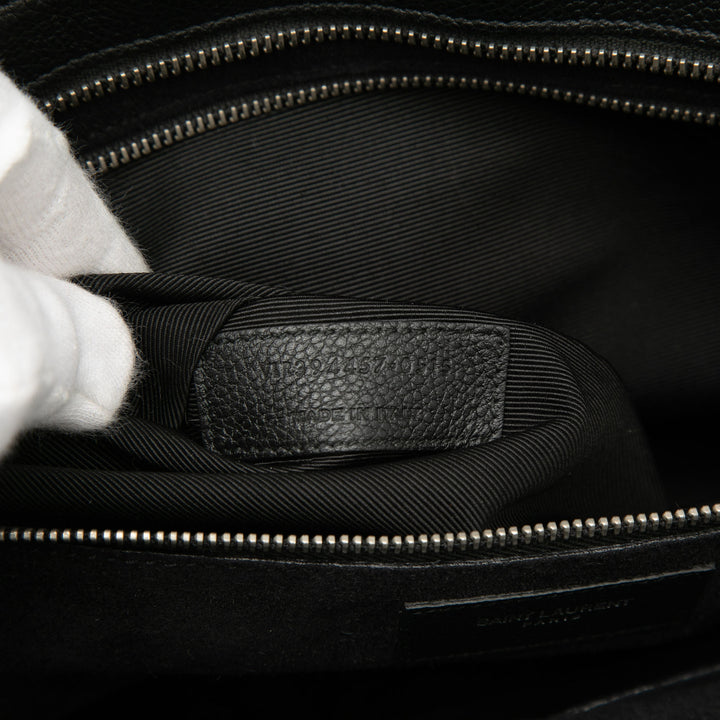 Saint Laurent Medium Cuir de veau grainé Cabas Rive Gauche Sac