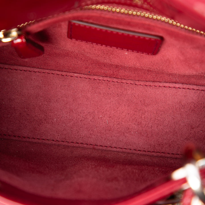 Dior Mini Cuir verni Cannage Lady Dior