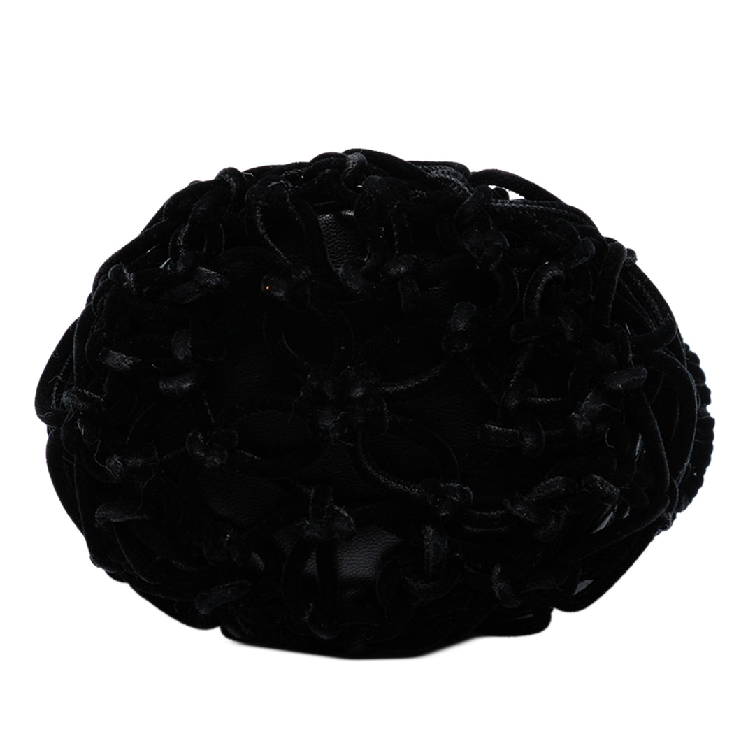 Chanel Braided Velours Goatskin Drawstring Bucket