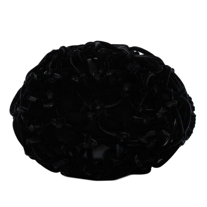 Chanel Braided Velours Goatskin Drawstring Bucket