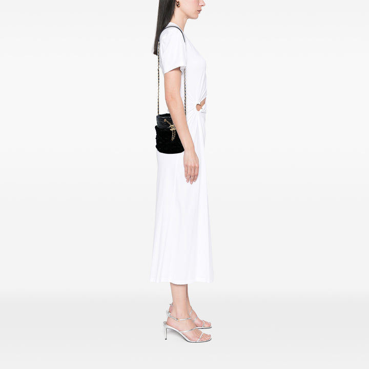 Chanel Braided Velours Goatskin Drawstring Bucket