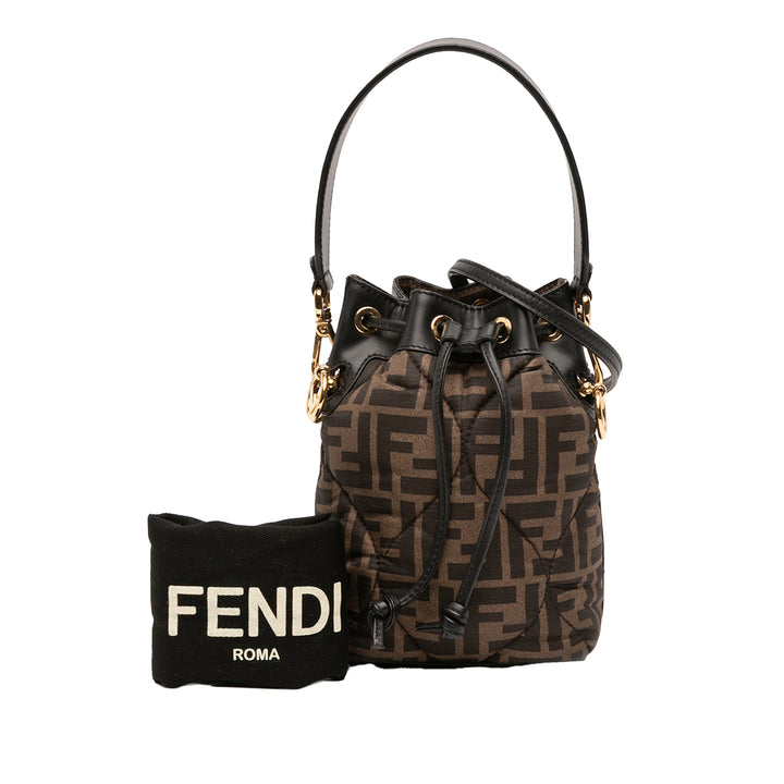 Fendi Mini Matelassé Soie FF 1974 Mon Tresor Bucket Sac
