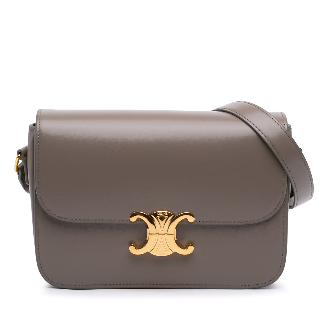 Celine Classique brillant Cuir de veau Triomphe Sac porté croisé