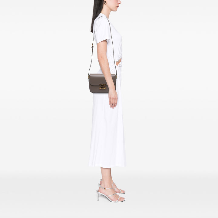 Celine Classique brillant Cuir de veau Triomphe Sac porté croisé