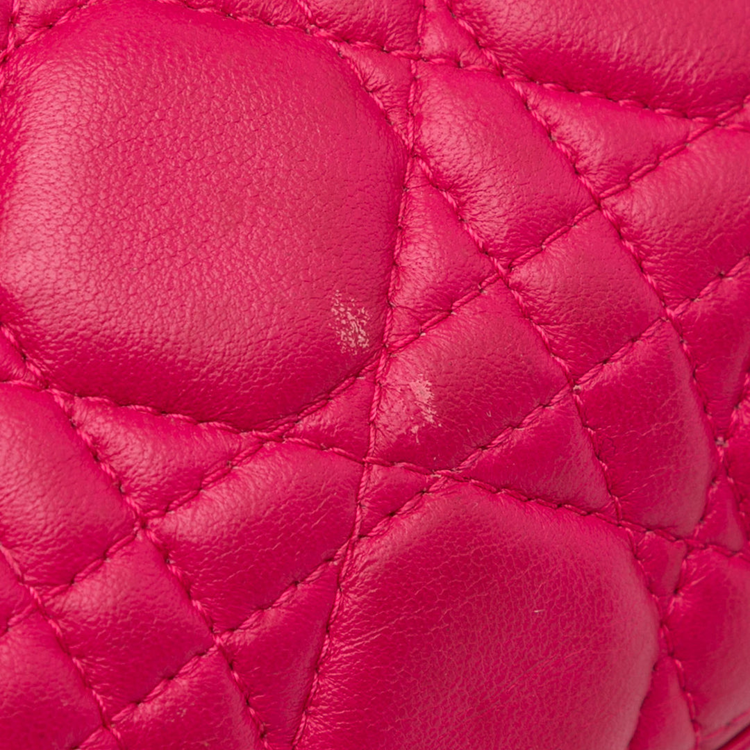 Dior Medium Cuir d’agneau Cannage Lady Dior Rose – GABY PARIS Authentique