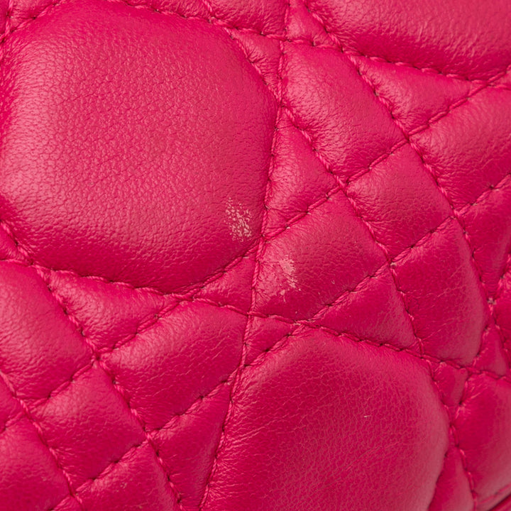 Dior Medium Cuir d’agneau Cannage Lady Dior Rose – GABY PARIS Authentique