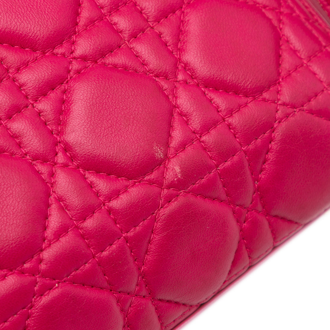 Dior Medium Cuir d’agneau Cannage Lady Dior Rose – GABY PARIS Authentique