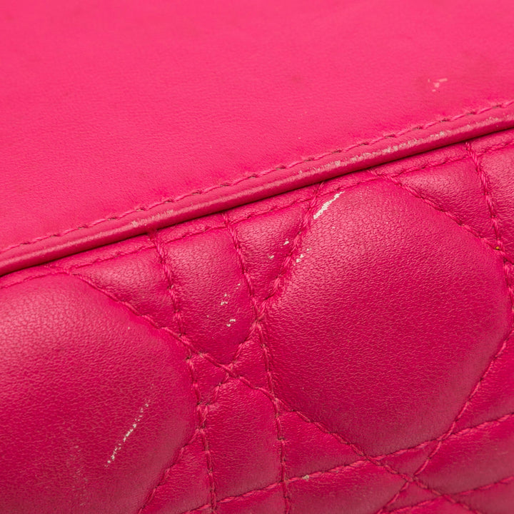Dior Medium Cuir d’agneau Cannage Lady Dior Rose – GABY PARIS Authentique
