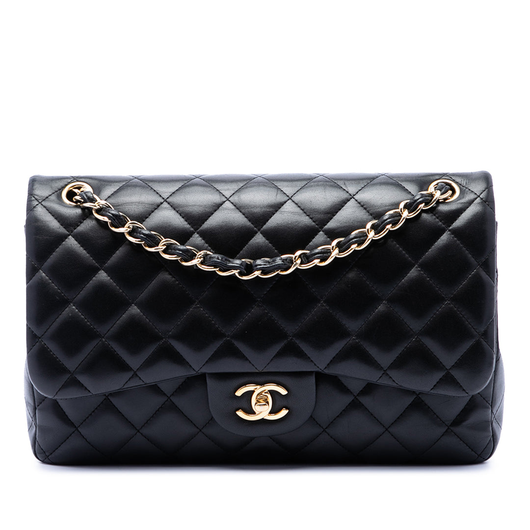 Chanel Jumbo Classic Cuir d’agneau Double rabat