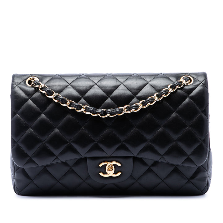Chanel Jumbo Classic Cuir d’agneau Double rabat