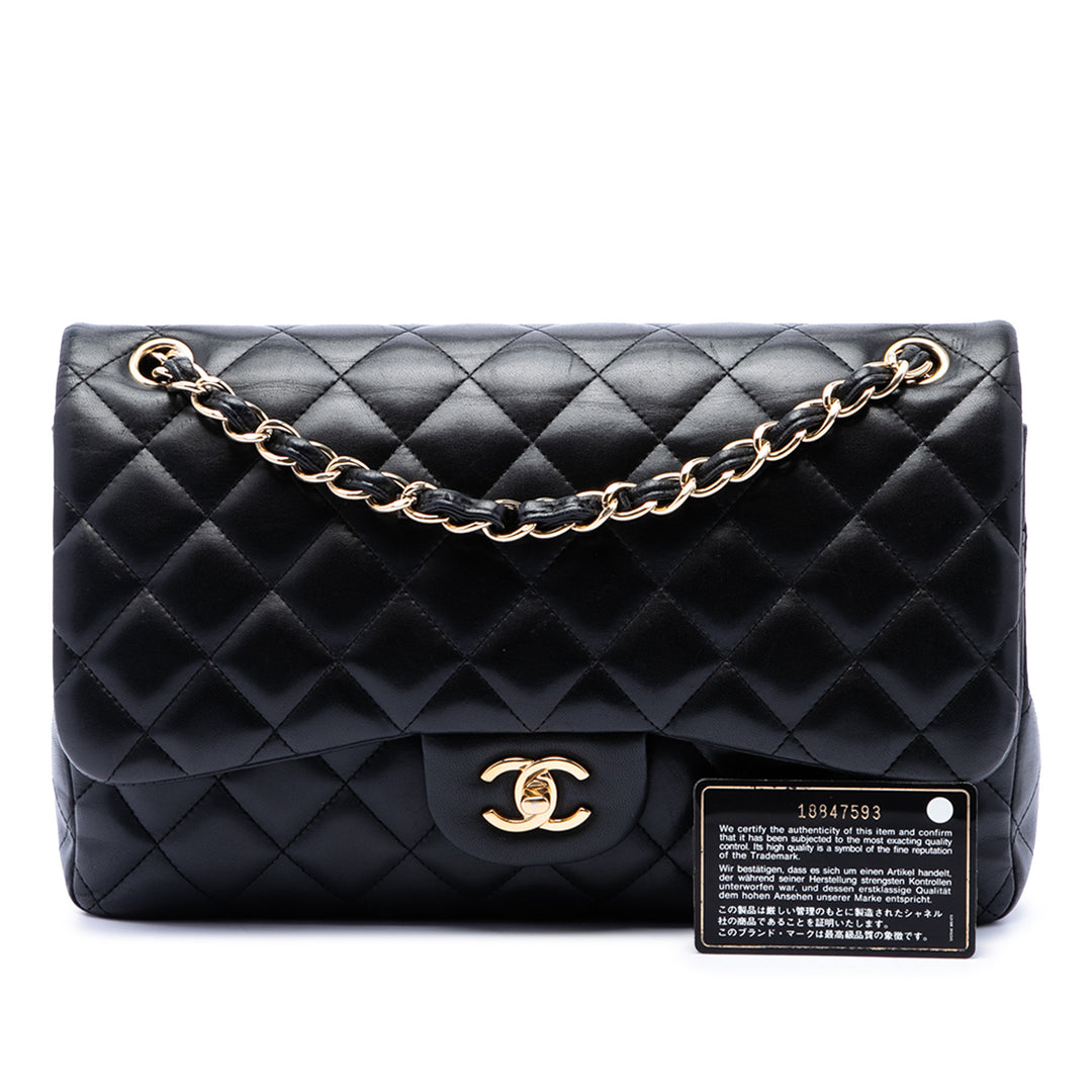 Chanel Jumbo Classic Cuir d’agneau Double rabat
