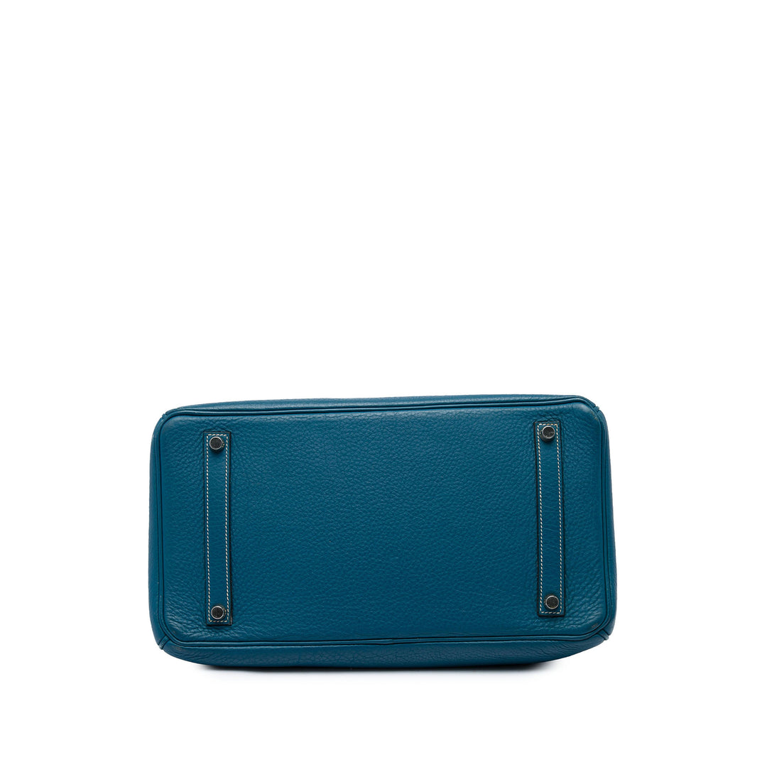 Hermès Sac à main Birkin Retourne 35 Clémence Bleu – vue 3 – GABY PARIS