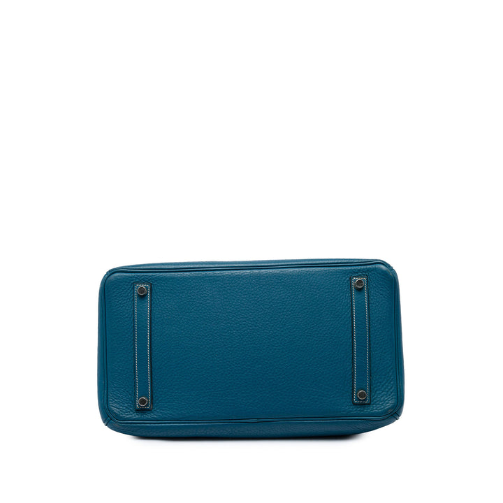 Hermès Sac à main Birkin Retourne 35 Clémence Bleu – vue 3 – GABY PARIS