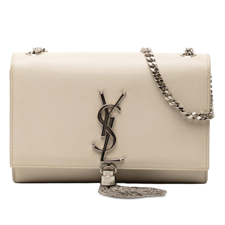 Saint Laurent Small Grain de Poudre Monogram Kate Pompon Sac porté croisé