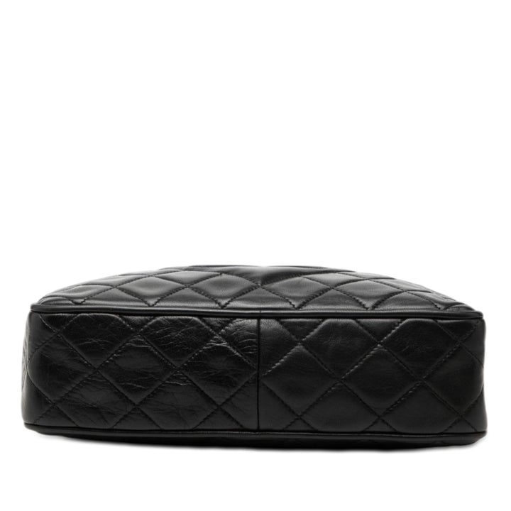 Chanel CC Matelassé Cuir d’agneau Pompon Sac caméra