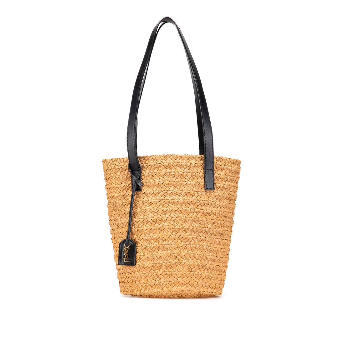 Small Raffia Panier Tote Brown - Gaby Paris