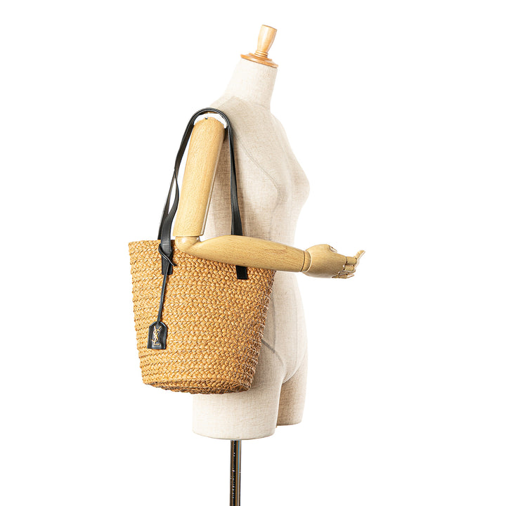 Small Raffia Panier Tote Brown - Gaby Paris