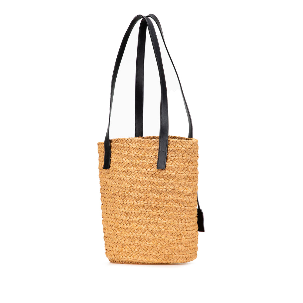Small Raffia Panier Tote Brown - Gaby Paris