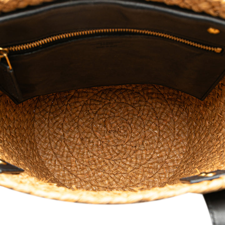 Small Raffia Panier Tote Brown - Gaby Paris