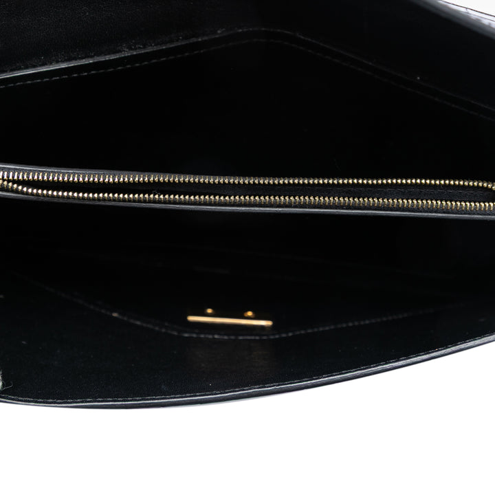 Celine Croc embossé Cuir Envelope Pochette
