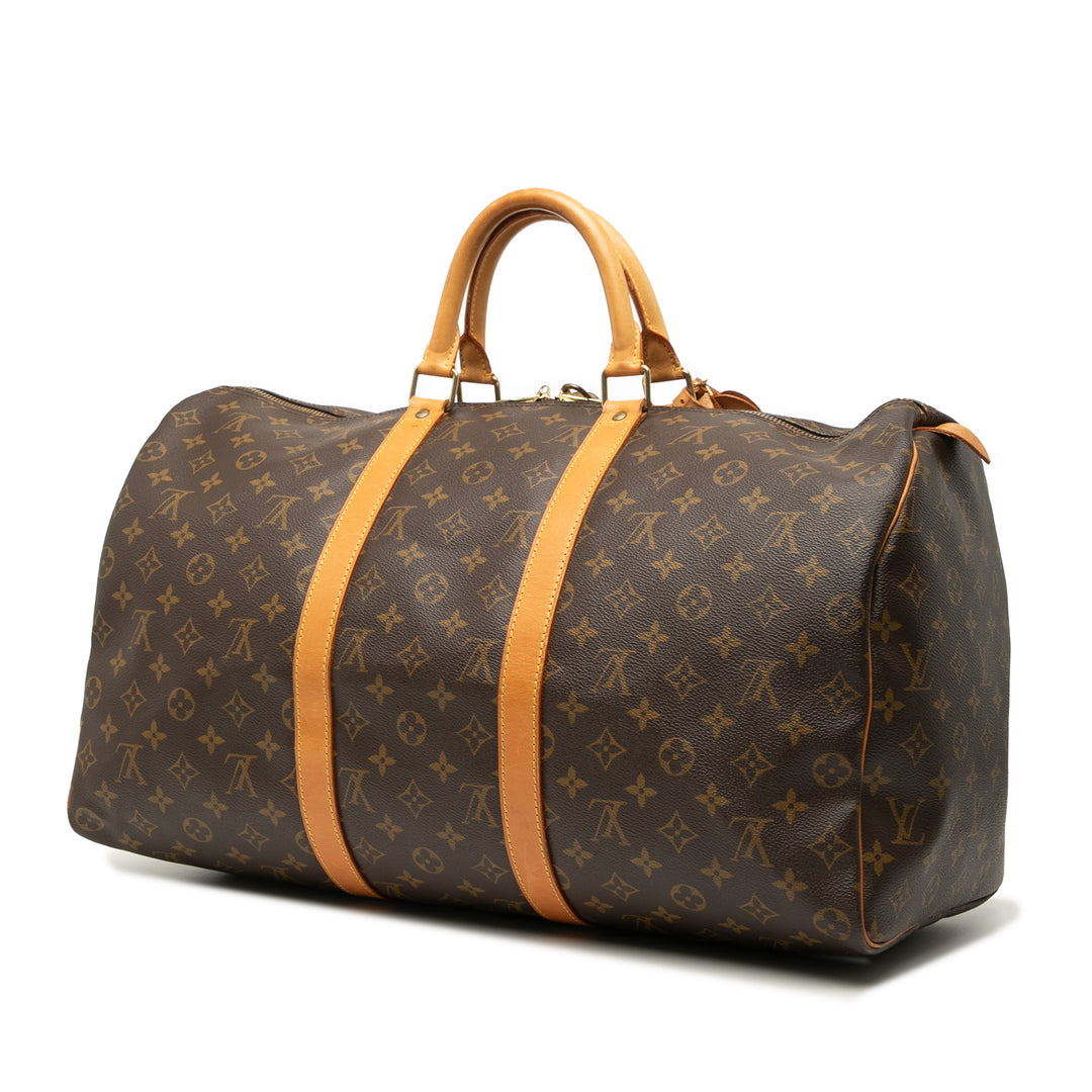 Louis Vuitton Monogram Keepall 50 Marron