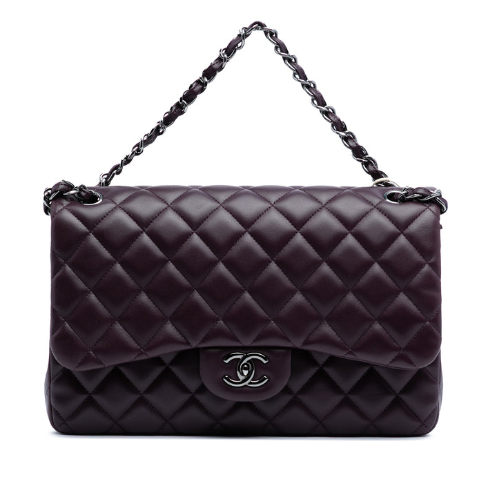 Chanel Jumbo Classic Cuir d’agneau Double rabat Violet – GABY PARIS Authentique