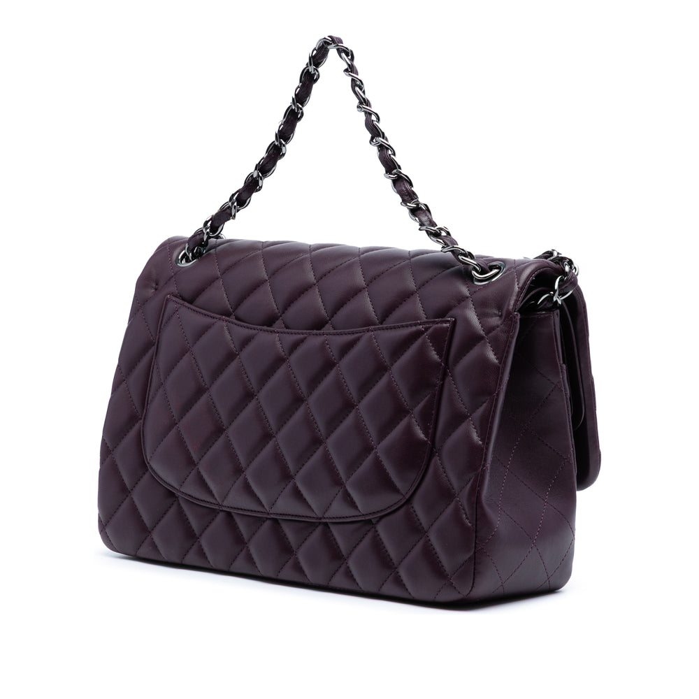 Chanel Jumbo Classic Cuir d’agneau Double rabat Violet – GABY PARIS Authentique