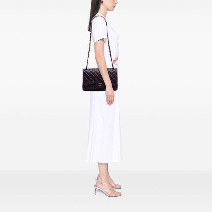Chanel Jumbo Classic Cuir d’agneau Double rabat Violet – GABY PARIS Authentique