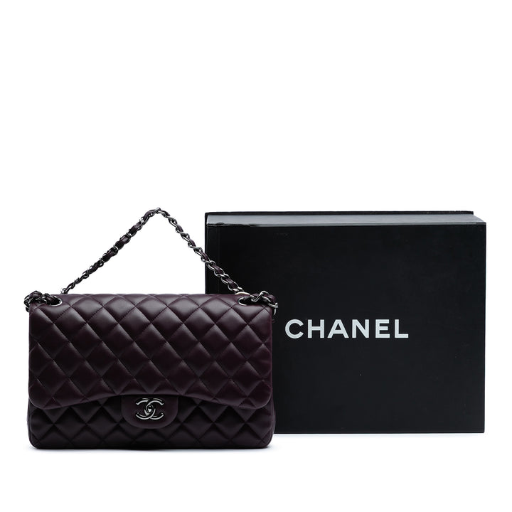 Chanel Jumbo Classic Cuir d’agneau Double rabat Violet – GABY PARIS Authentique