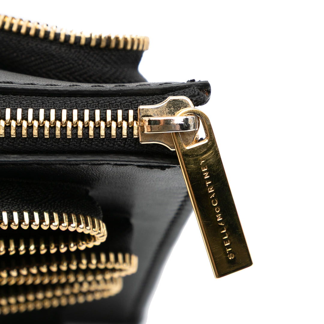 Faux Nappa Cavendish Zipper Clutch Black - Gaby Paris
