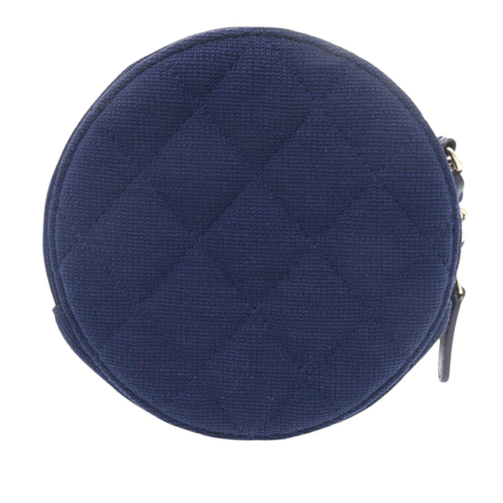 Chanel CC Matelassé Jersey Rond Pochette avec chaîne