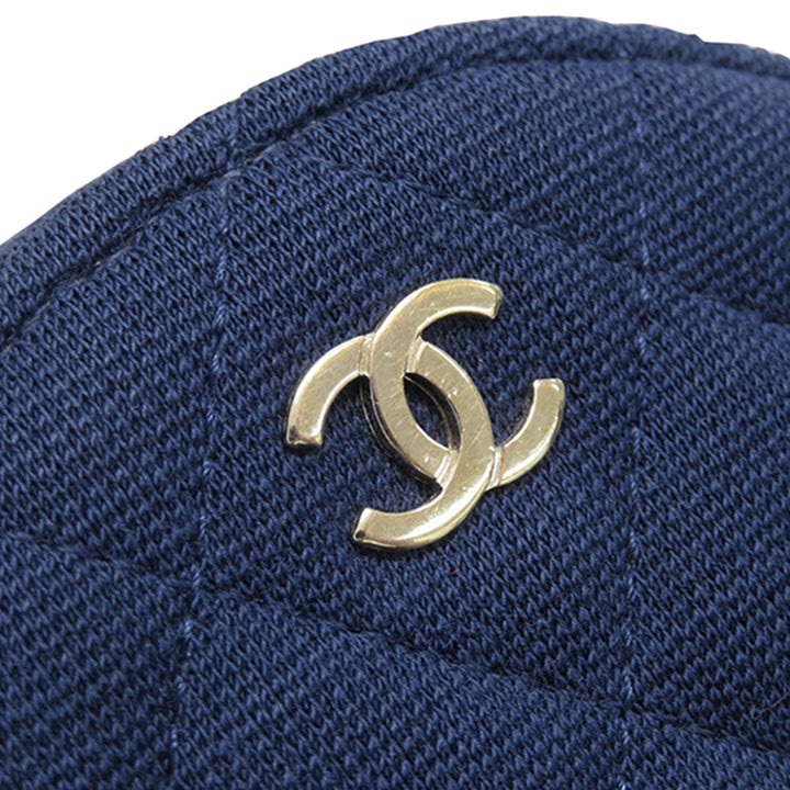 Chanel CC Matelassé Jersey Rond Pochette avec chaîne