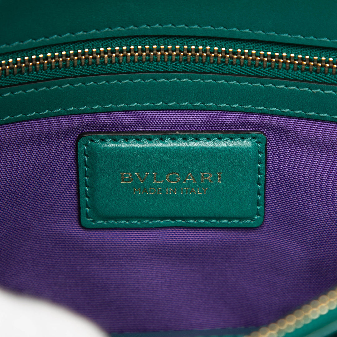 Serpenti Forever Sac Moyen Cuir de veau Vert
