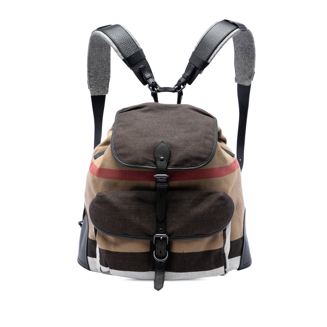 Burberry Mega Check Toile Korbin Sac à dos