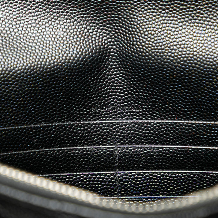 Saint Laurent Grain De Poudre Matelasse Chevron Monogram Chain Portefeuille Noir – GABY PARIS Authentique