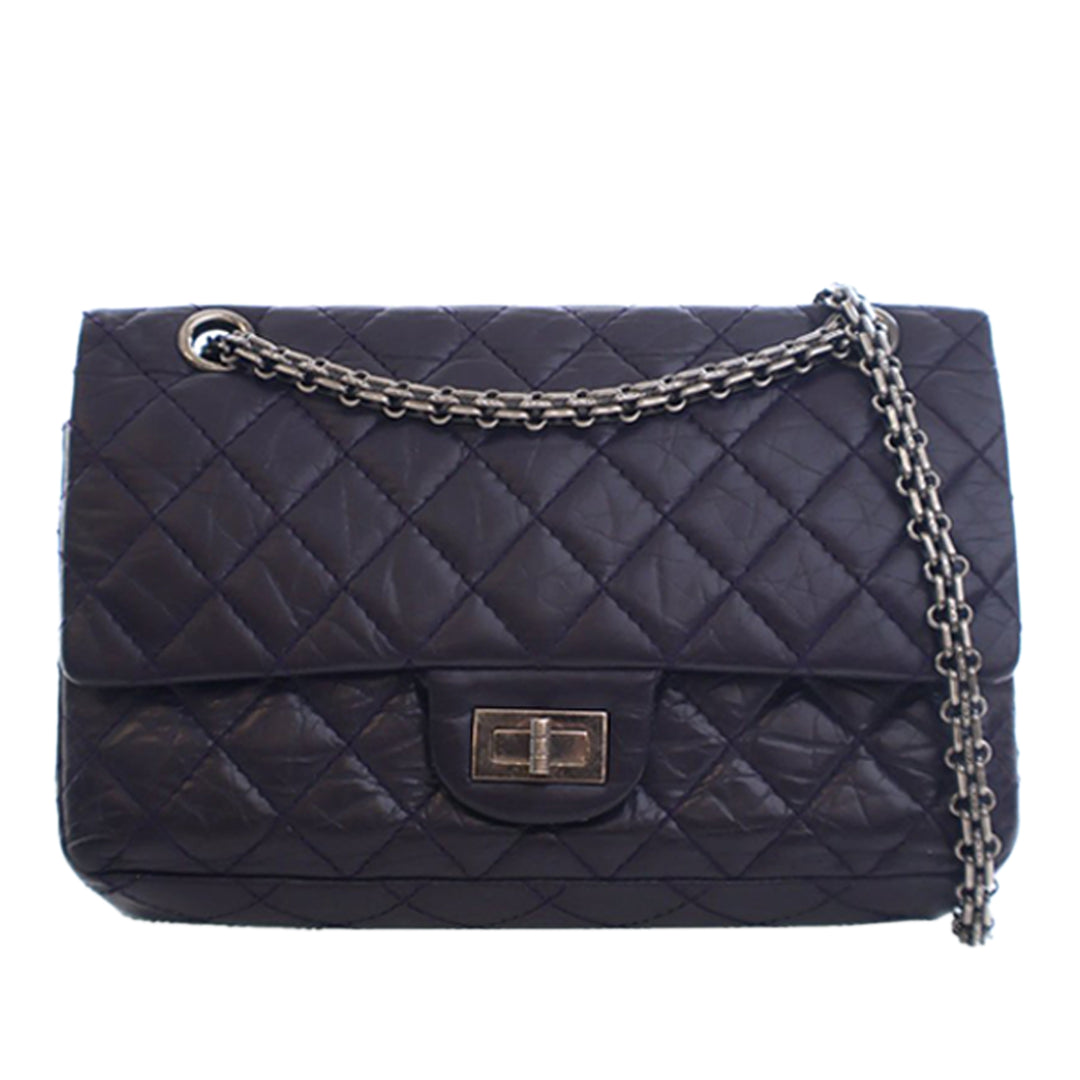 Chanel Matelassé vieilli Cuir de veau Reissue 2.55 Double rabat 225 – GABY PARIS Authentique