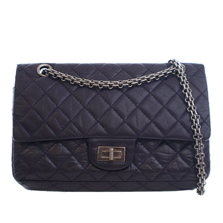 Chanel Matelassé vieilli Cuir de veau Reissue 2.55 Double rabat 225 – GABY PARIS Authentique