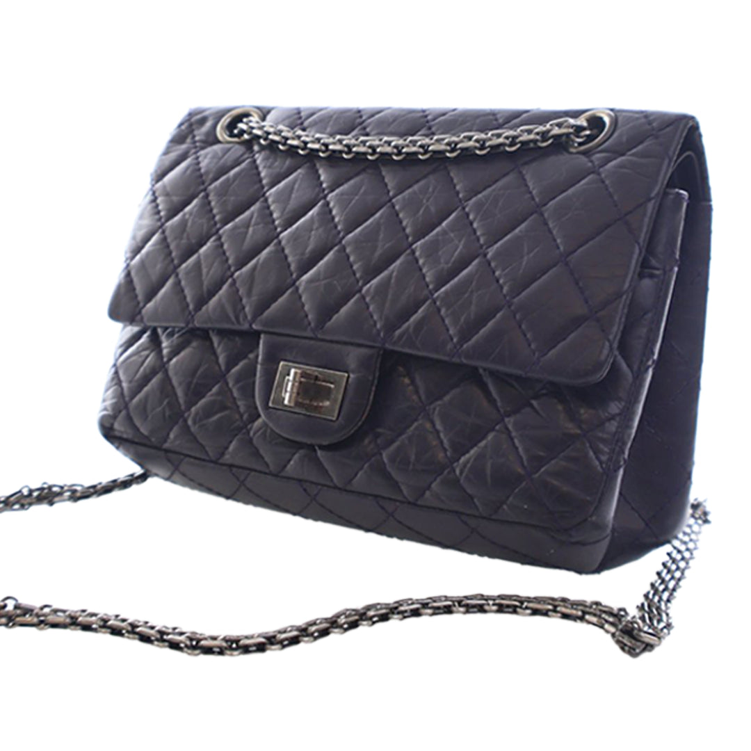 Chanel Matelassé vieilli Cuir de veau Reissue 2.55 Double rabat 225 – GABY PARIS Authentique