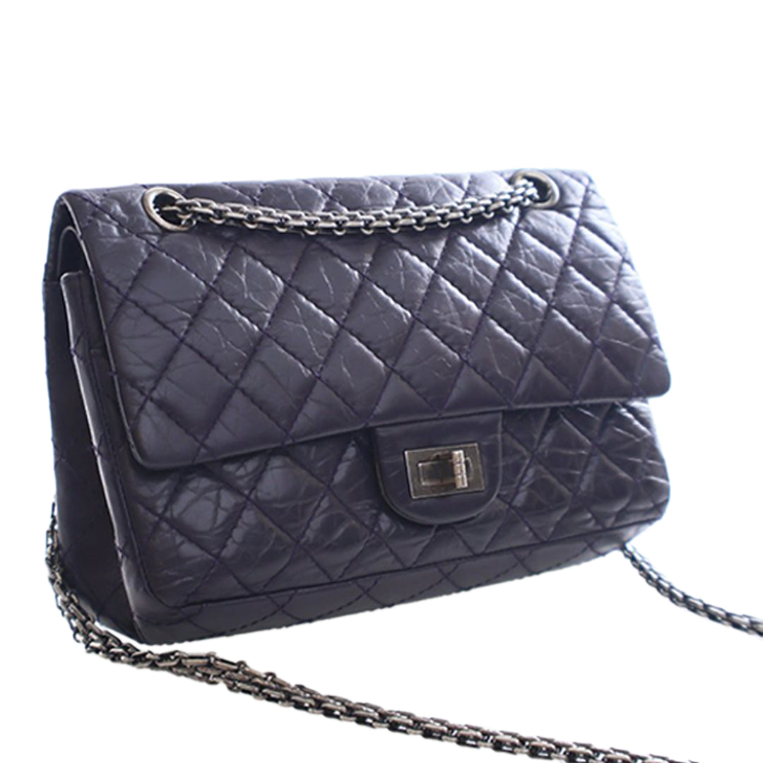 Chanel Matelassé vieilli Cuir de veau Reissue 2.55 Double rabat 225 – GABY PARIS Authentique