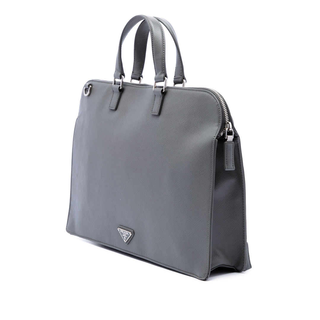 Porte-documents Saffiano Gris