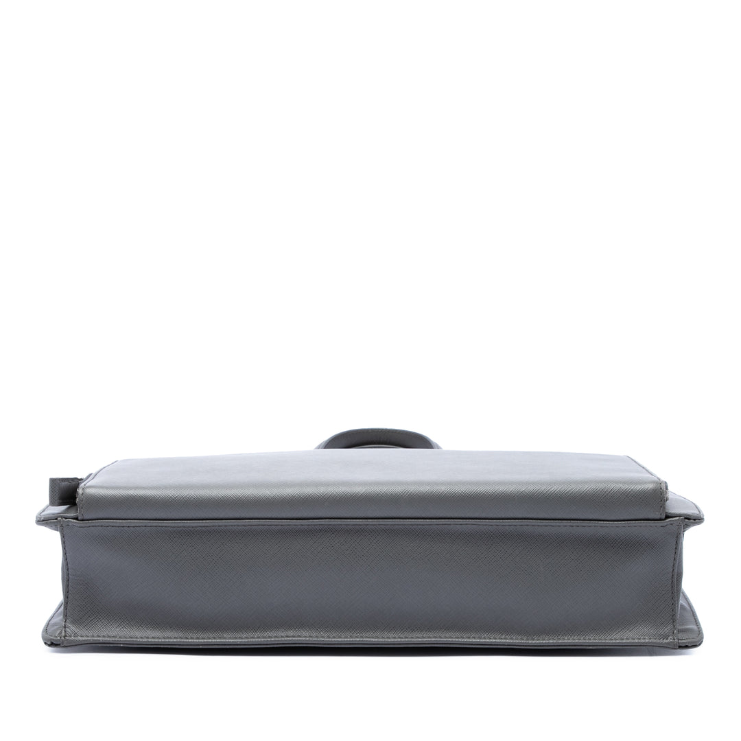 Porte-documents Saffiano Gris