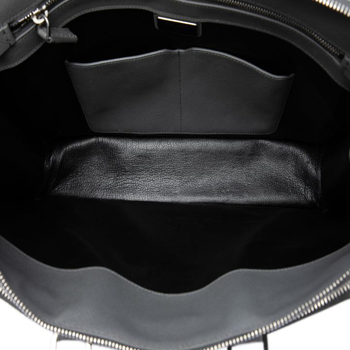 Porte-documents Saffiano Gris