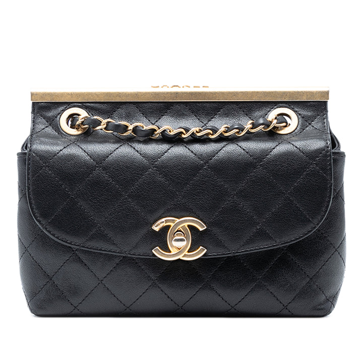 Chanel Mini CC Matelassé Cuir d’agneau à rabat